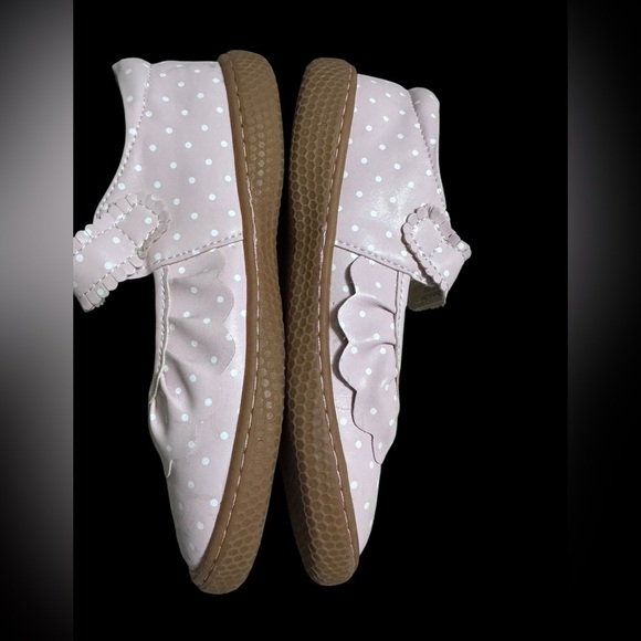 Livie and Luca Ruche Mary Jane Shoes Pink Polka Dot Color EUC - Picture 2 of 4